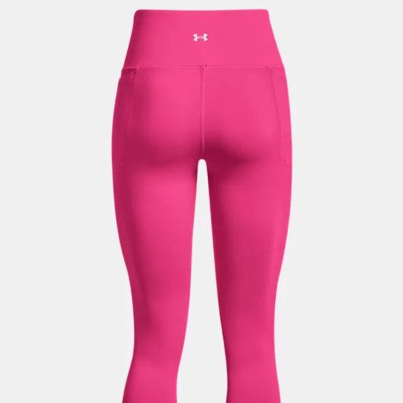 Under Armour UA Meridian Crop Leggings 1355915-634 Pink Women's Small Tall - Picture 2 of 7
